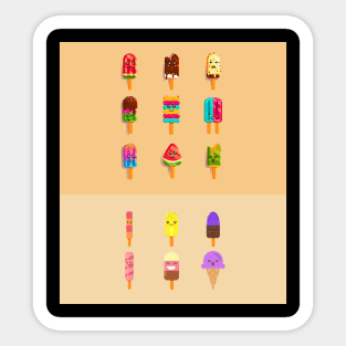 cute ice cream lovers Sticker